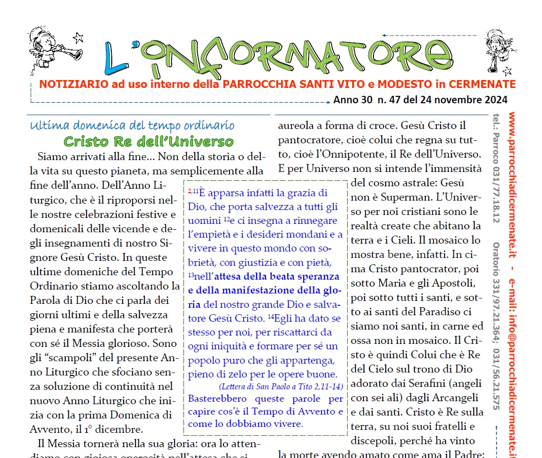 L’Informatore del 24 novembre 2024