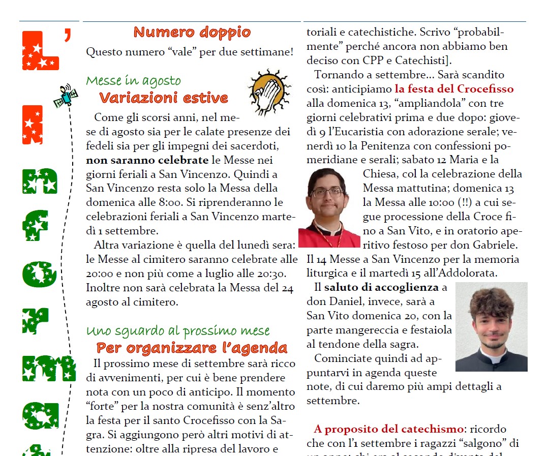 L’Informatore del 2 e 9 agosto 2026