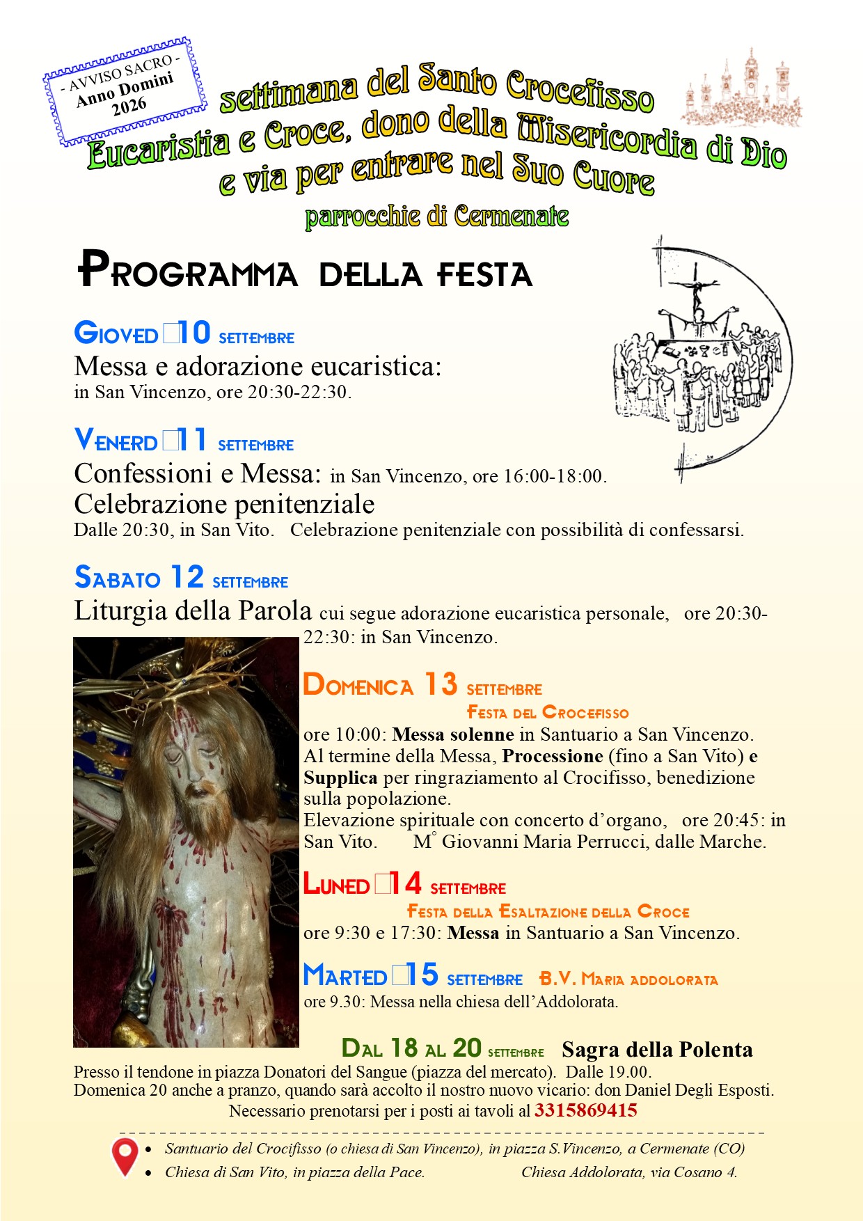 Festa del Santo Crocefisso 2026